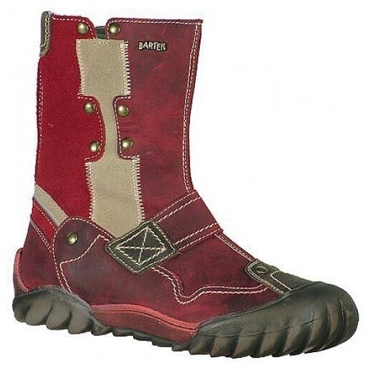 Kozaki Ocieplane Bartek T-978120/d48, Dla Dziewcząt, Bordowy 34 promocja Wojas