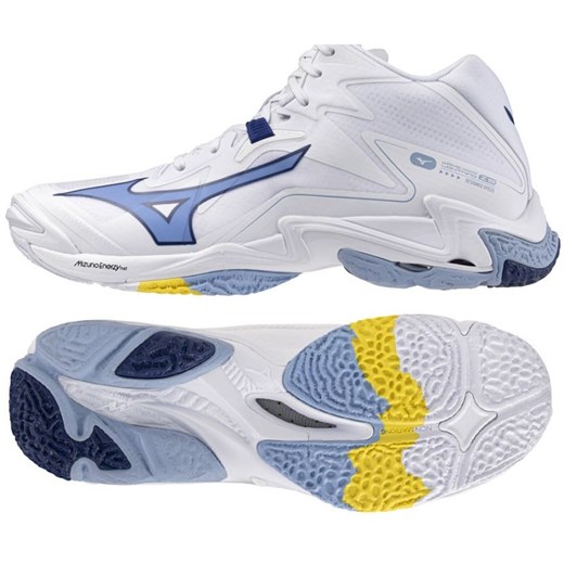 Buty Mizuno Wave Lightning Z8 Mid V1GA240597 białe ze sklepu ButyModne.pl w kategorii Buty sportowe męskie - zdjęcie 178364128