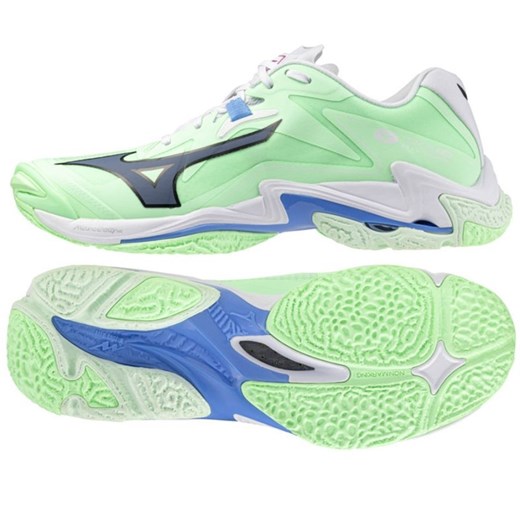 Buty Mizuno Wave Lightning Z8 V1GA240086 zielone ze sklepu ButyModne.pl w kategorii Buty sportowe męskie - zdjęcie 178364137