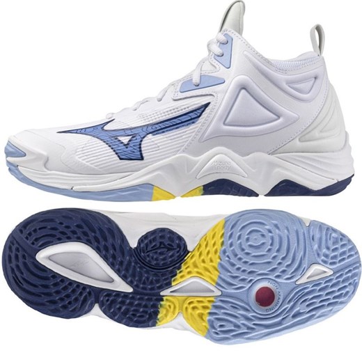 Buty Mizuno Wave Momentum 3 Mid V1GA231797 białe ze sklepu ButyModne.pl w kategorii Buty sportowe męskie - zdjęcie 178364138