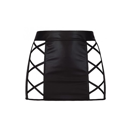 Spódnica mini lateksowa otwarta V-8409, Kolor czarny, Rozmiar L, Axami ze sklepu Intymna w kategorii Spódnice - zdjęcie 178365795