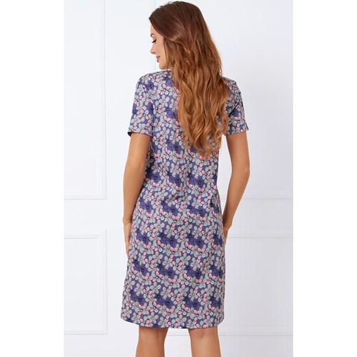 Bawełniana koszula nocna damska na krótki rękaw Carbonia, Kolor multicolour, Rozmiar M, Italian Fashion ze sklepu Intymna w kategorii Koszule nocne - zdjęcie 178365828