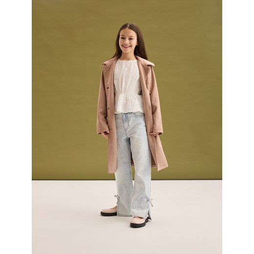 Reserved - Jeansy z kokardkami - niebieski Reserved 116 (5-6 lat) Reserved