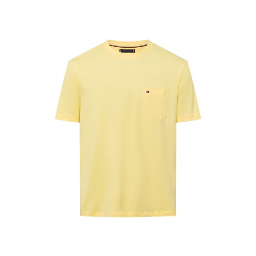 Tommy Hilfiger Koszulka męska Mężczyźni Bawełna cytrynowy jednolity ze sklepu vangraaf w kategorii T-shirty męskie - zdjęcie 178368035