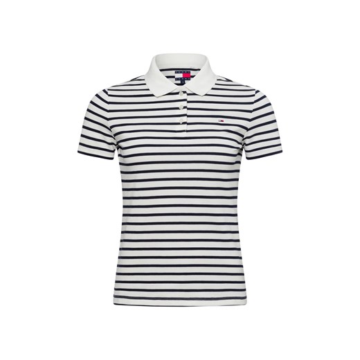 Tommy Jeans Damska koszulka polo Kobiety Bawełna biały w paski ze sklepu vangraaf w kategorii Bluzki damskie - zdjęcie 178368049