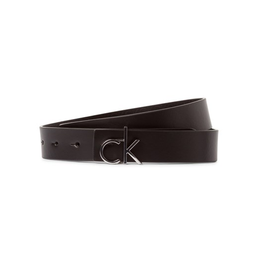 Calvin Klein Damski pasek skórzany Kobiety skóra czarny jednolity ze sklepu vangraaf w kategorii Paski damskie - zdjęcie 178368066