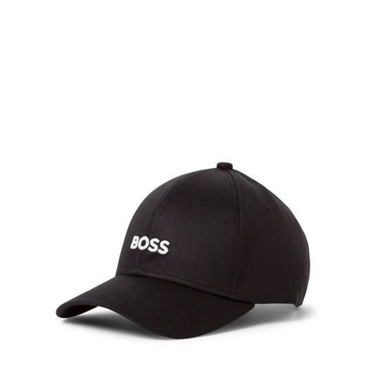 BOSS Czapka męska - Zed Mężczyźni Bawełna czarny jednolity ze sklepu vangraaf w kategorii Czapki z daszkiem męskie - zdjęcie 178368069