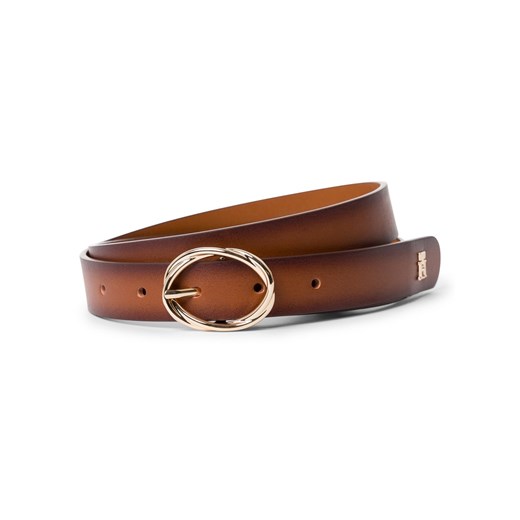 Tommy Hilfiger Damski pasek skórzany Kobiety skóra koniakowy jednolity ze sklepu vangraaf w kategorii Paski damskie - zdjęcie 178368077