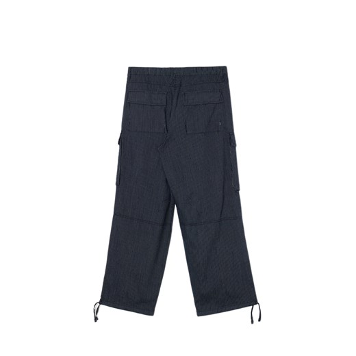 Cropp - Granatowe spodnie baggy z wiskozą - granatowy Cropp 36 Cropp
