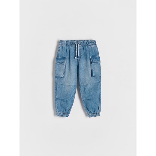 Reserved - Jeansy jogger cargo - niebieski ze sklepu Reserved w kategorii Spodnie chłopięce - zdjęcie 178368957