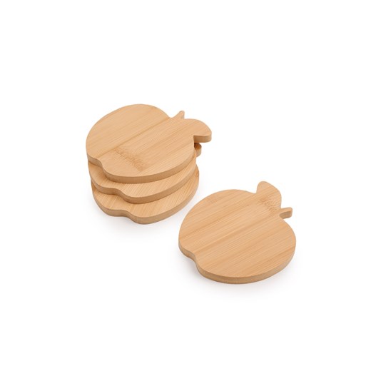 Sinsay - Podkładki pod kubki w kształcie jabłek 4 pack - beżowy Sinsay One Size Sinsay