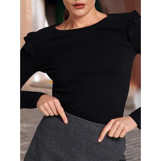 Bluzka damska Sinsay z okrągłym dekoltem 
