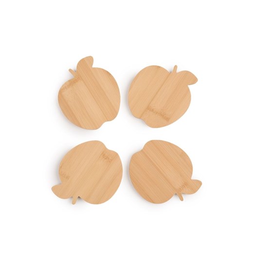 Sinsay - Podkładki pod kubki w kształcie jabłek 4 pack - beżowy Sinsay One Size Sinsay