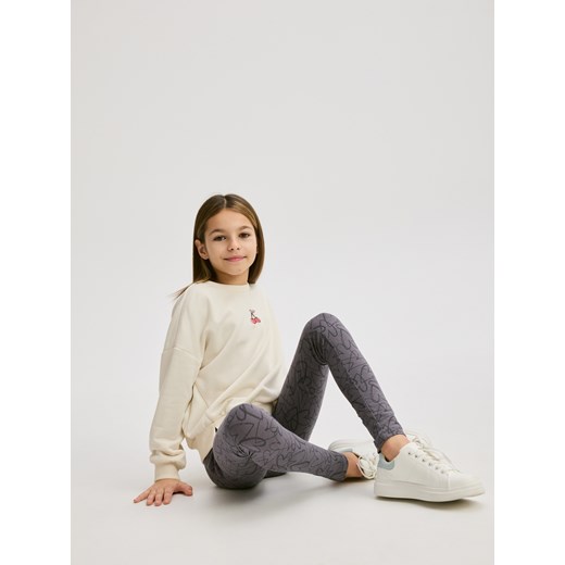 Reserved - Wzorzyste legginsy - fioletowy Reserved 158 (12 lat) Reserved