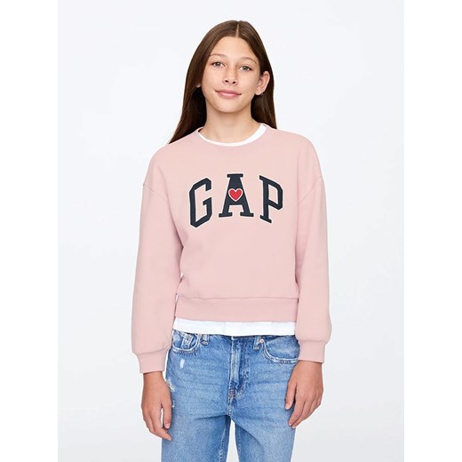 GAP Bluza w kolorze jasnoróżowym ze sklepu Limango Polska w kategorii Bluzy dziewczęce - zdjęcie 178373507