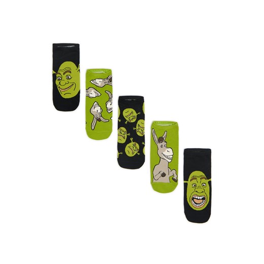 Cropp - 5 pack skarpet Shrek i Osioł - zielony ze sklepu Cropp w kategorii Skarpetki męskie - zdjęcie 178374008