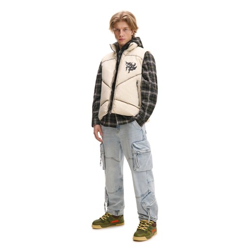 Cropp - Jeansy z zapinanymi kieszeniami cargo - niebieski ze sklepu Cropp w kategorii Jeansy męskie - zdjęcie 178374055
