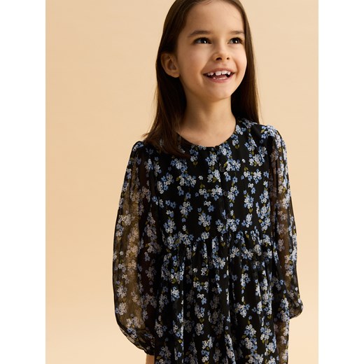 Reserved - Wzorzysta sukienka - czarny Reserved 134 (8 lat) Reserved