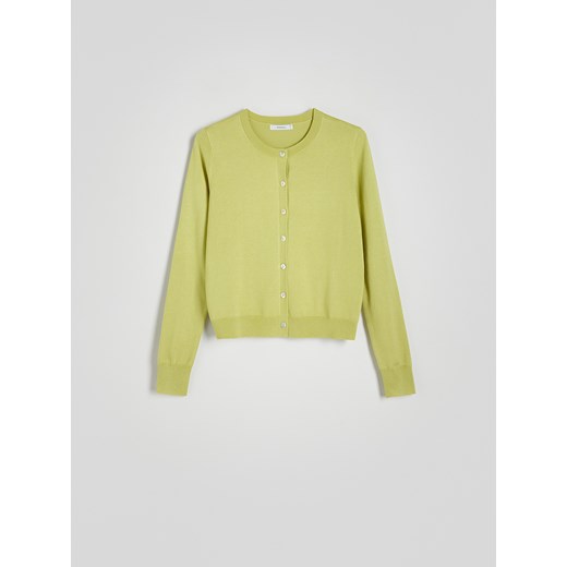 Reserved - Kardigan z wiskozą - zielony Reserved M Reserved
