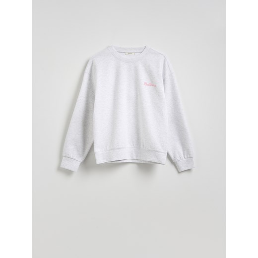 Reserved - Bluza z haftem - jasnoszary Reserved M Reserved