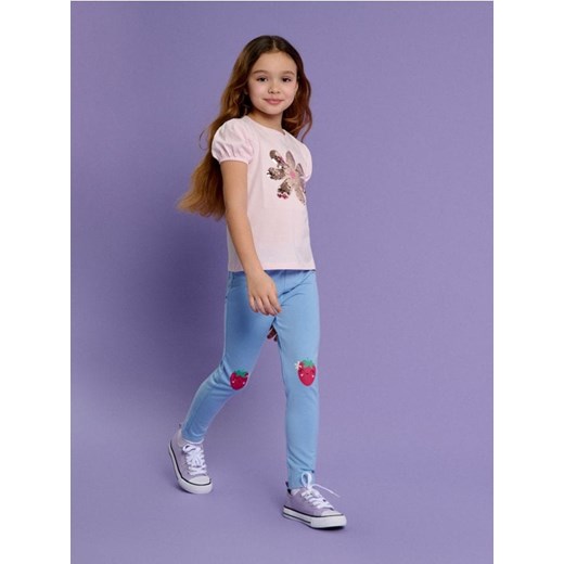 Sinsay - Spodnie z ozdobnymi truskawkami - błękitny ze sklepu Sinsay w kategorii Spodnie dziewczęce - zdjęcie 178377865