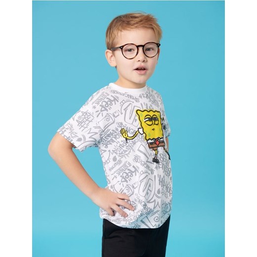 Sinsay - Koszulka SpongeBob - biały ze sklepu Sinsay w kategorii T-shirty chłopięce - zdjęcie 178377905