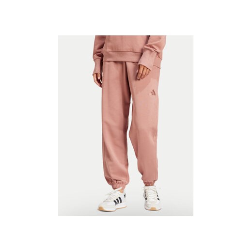 adidas Spodnie dresowe ALL SZN French Terry JD4721 Różowy Loose Fit ze sklepu MODIVO w kategorii Spodnie damskie - zdjęcie 178378947