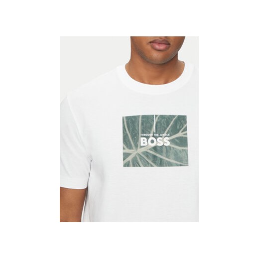 BOSS T-Shirt Injungle 50535112 Biały Regular Fit 3XL MODIVO