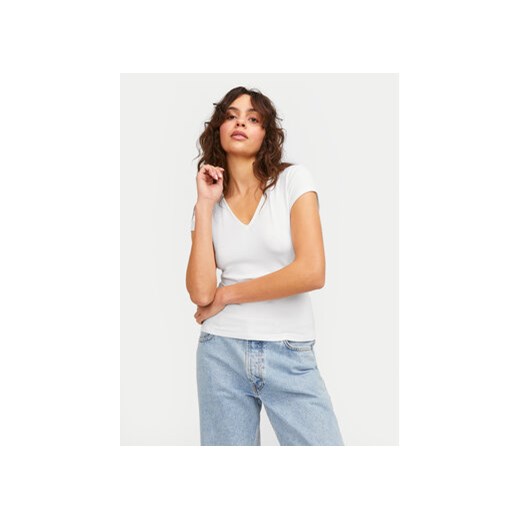 JJXX T-Shirt Hayden 12249361 Biały Slim Fit ze sklepu MODIVO w kategorii Bluzki damskie - zdjęcie 178380487