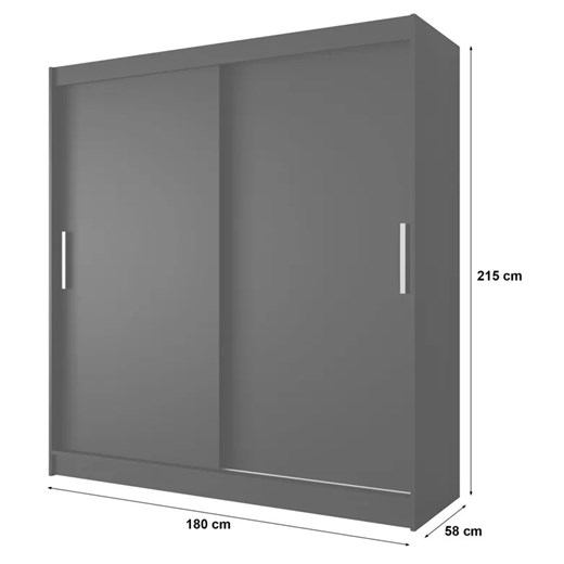 Bialo-czarna minimalistyczna szafa przesuwna - Area 3X Elior One Size Edinos.pl