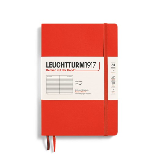 LEUCHTTURM1917 Notatnik w kolorze jasnoczerwonym w linie - A5 ze sklepu Limango Polska w kategorii Akcesoria biurowe - zdjęcie 178382627
