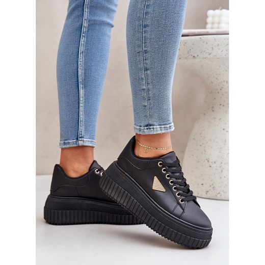 Buty sportowe damskie Ps1 sneakersy na platformie sznurowane 