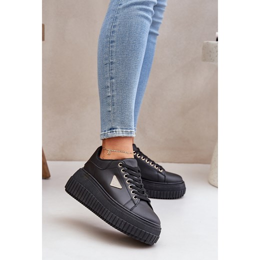 Buty sportowe damskie Ps1 sneakersy czarne 