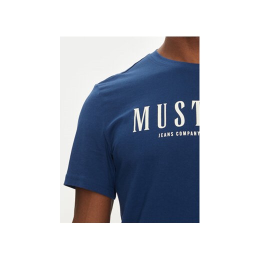T-shirt męski Mustang z napisami z krótkim rękawem