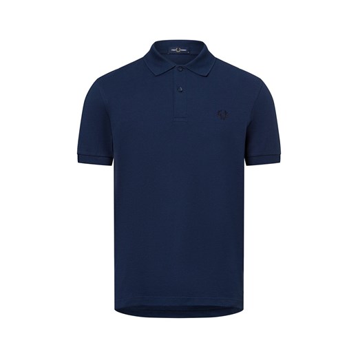 Fred Perry Męska koszulka polo Mężczyźni Bawełna błękit królewski jednolity ze sklepu vangraaf w kategorii T-shirty męskie - zdjęcie 178389635
