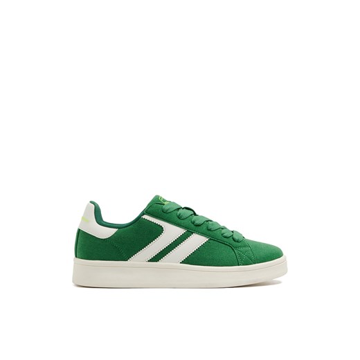 Cropp - Zielono-białe sneakersy - zielony Cropp 39 Cropp