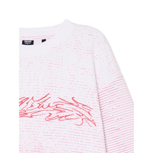 Cropp - Wzorzysty T-shirt z czaszką - biały Cropp L Cropp