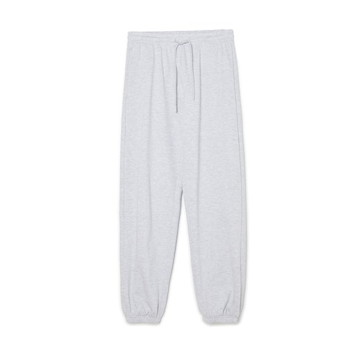 Cropp - Melanżowe szare dresowe joggery basic - jasny szary Cropp XS Cropp
