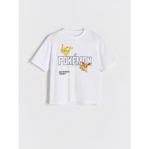 Reserved - T-shirt Pokémon - złamana biel ze sklepu Reserved w kategorii T-shirty chłopięce - zdjęcie 178390096