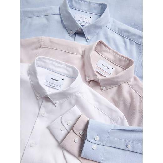 Koszula męska Reserved z długimi rękawami z klasycznym kołnierzykiem 