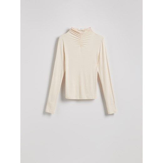 Reserved - Wiskozowy półgolf - kremowy Reserved S Reserved