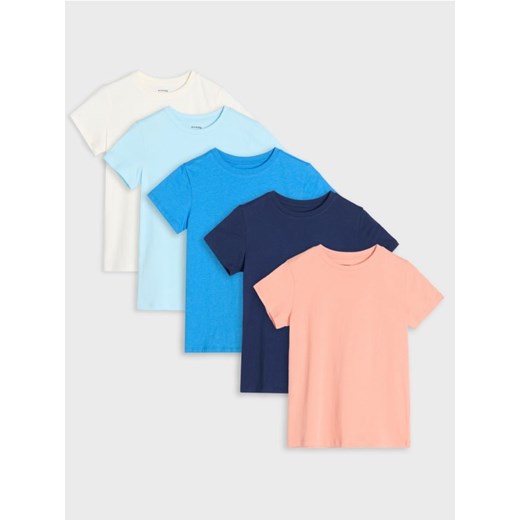 Sinsay - Koszulki 5 pack - wielobarwny ze sklepu Sinsay w kategorii Bluzki dziewczęce - zdjęcie 178396438
