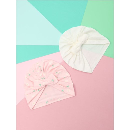 Sinsay - Czapka 2 pack - różowy ze sklepu Sinsay w kategorii Czapki dziecięce - zdjęcie 178396509