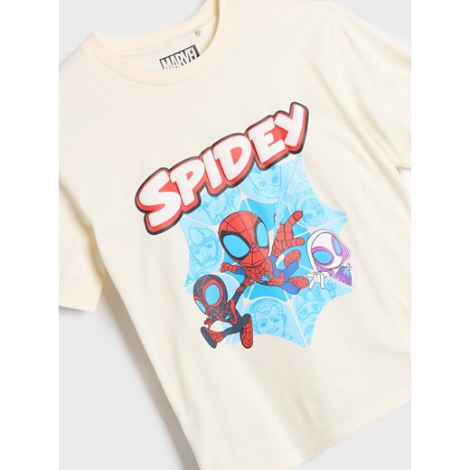 Sinsay - Koszulka Spider-Man - kremowy Sinsay 104 Sinsay