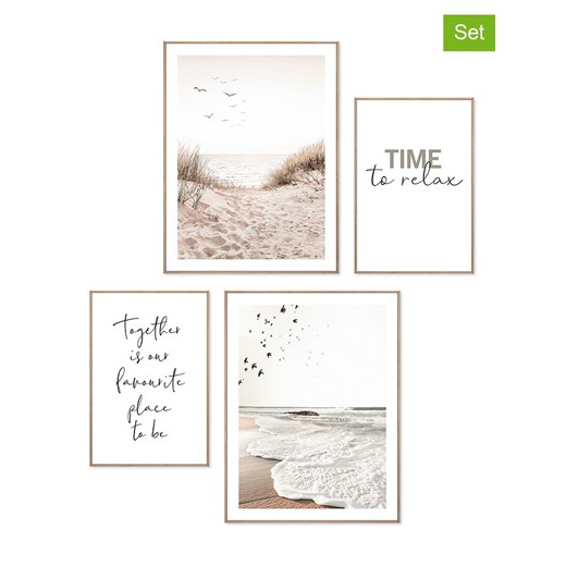 Orangewallz Druki artystyczne (4 szt.) &quot;Dune View&quot; w ramce ze sklepu Limango Polska w kategorii Obrazy - zdjęcie 178397845