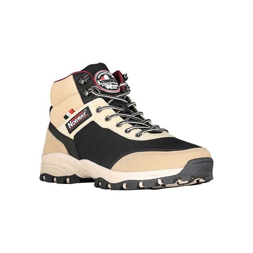 Geographical Norway Botki &quot;Ofred&quot; w kolorze czarno-beżowym ze sklepu Limango Polska w kategorii Buty zimowe męskie - zdjęcie 178398038