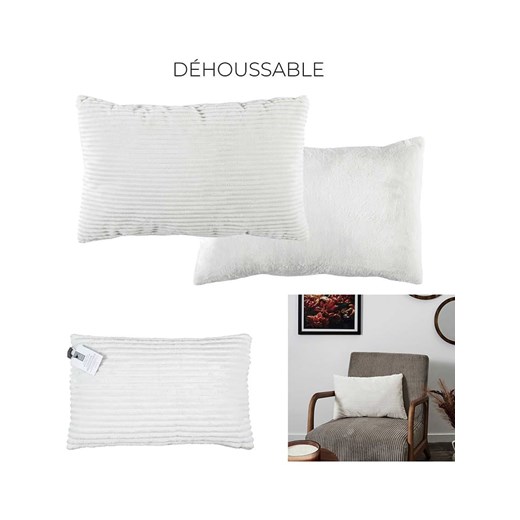 THE HOME DECO FACTORY Poduszka &quot;Cocooning&quot; w kolorze białym - 50 x 50 cm ze sklepu Limango Polska w kategorii Poduszki dekoracyjne - zdjęcie 178398168