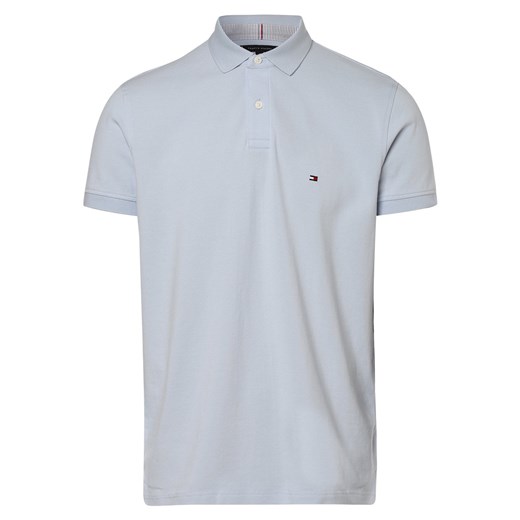 Tommy Hilfiger Męska koszulka polo Mężczyźni Bawełna jasnoniebieski jednolity ze sklepu vangraaf w kategorii T-shirty męskie - zdjęcie 178399139