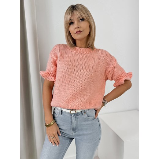 sweter syntora koralowy one size ze sklepu UBRA w kategorii Swetry damskie - zdjęcie 178399356