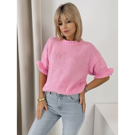 sweter syntora jasnoróżowy one size ze sklepu UBRA w kategorii Swetry damskie - zdjęcie 178399366